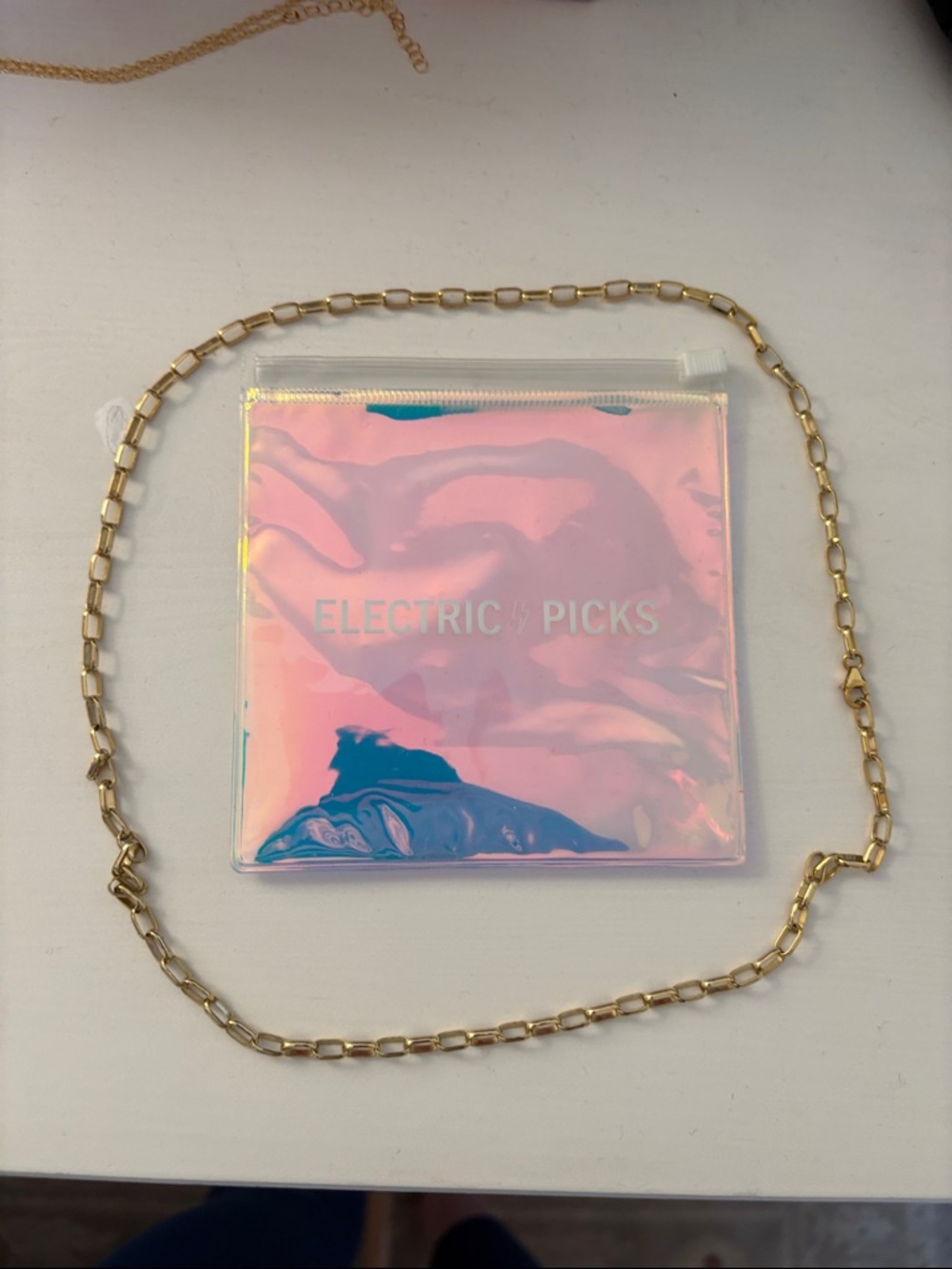 Electric Picks Gold Chain adjustable Necklace